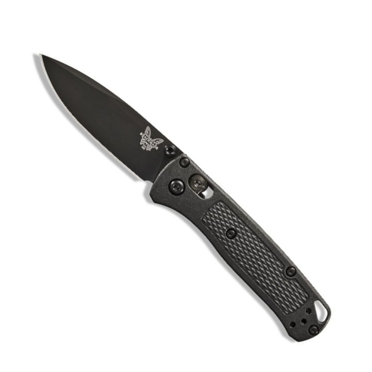 Benchmade Mini Bugout Black Coated Non-Serrated Drop Point